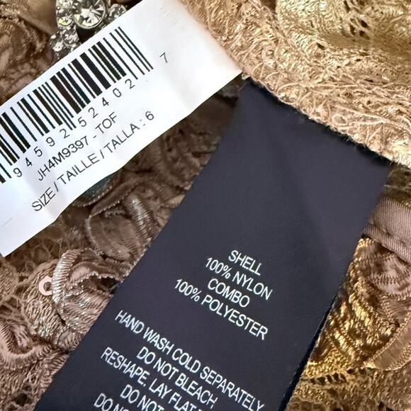 Jessica Howard Women's Soutache Jacket & Jewel-Neck Midi Dress Toffee Sz 6 - Picture 12 of 13